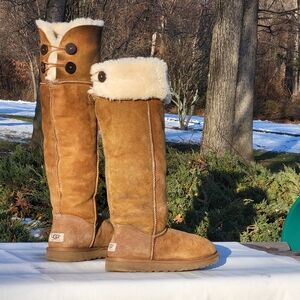 Ugg Over The Knee High Tall Chestnut Brown Boots Womens